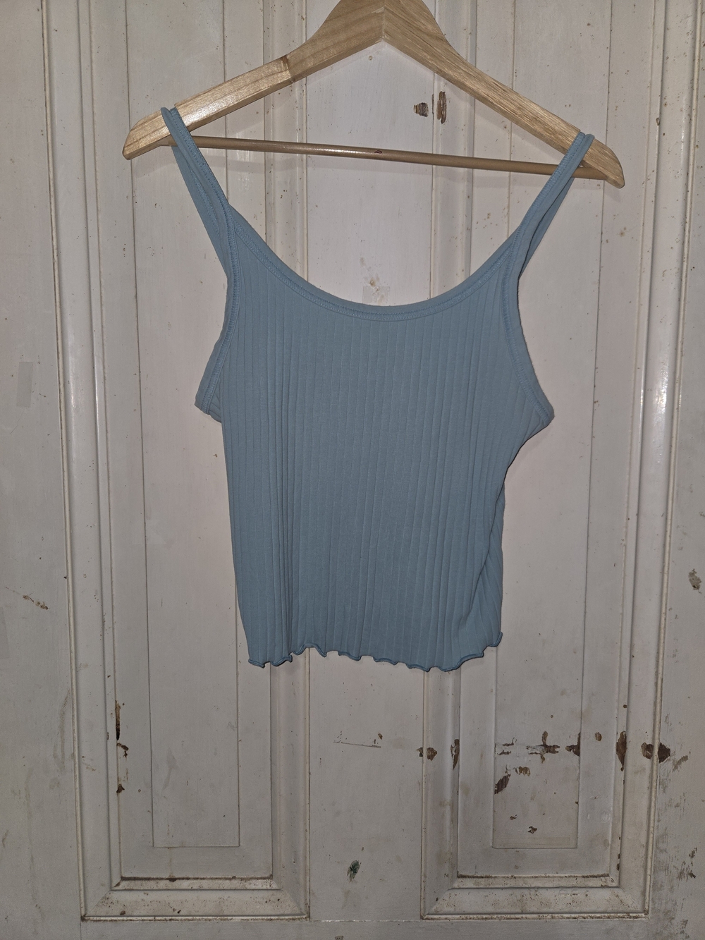 Old Navy Light Blue Y2K Ribbed Cami Crop Tank Top - Women Medium
